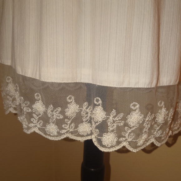 NWT Off White Ivory GUESS Mini Cotton Lace  Sundress Beach Cover-Up 3, 4 XS cute - Picture 5 of 14